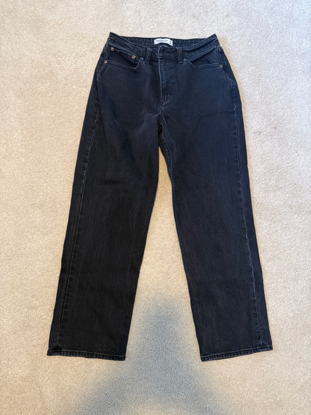 Abercrombie & Fitch Curve Love High Rise Vintage Straight Jean